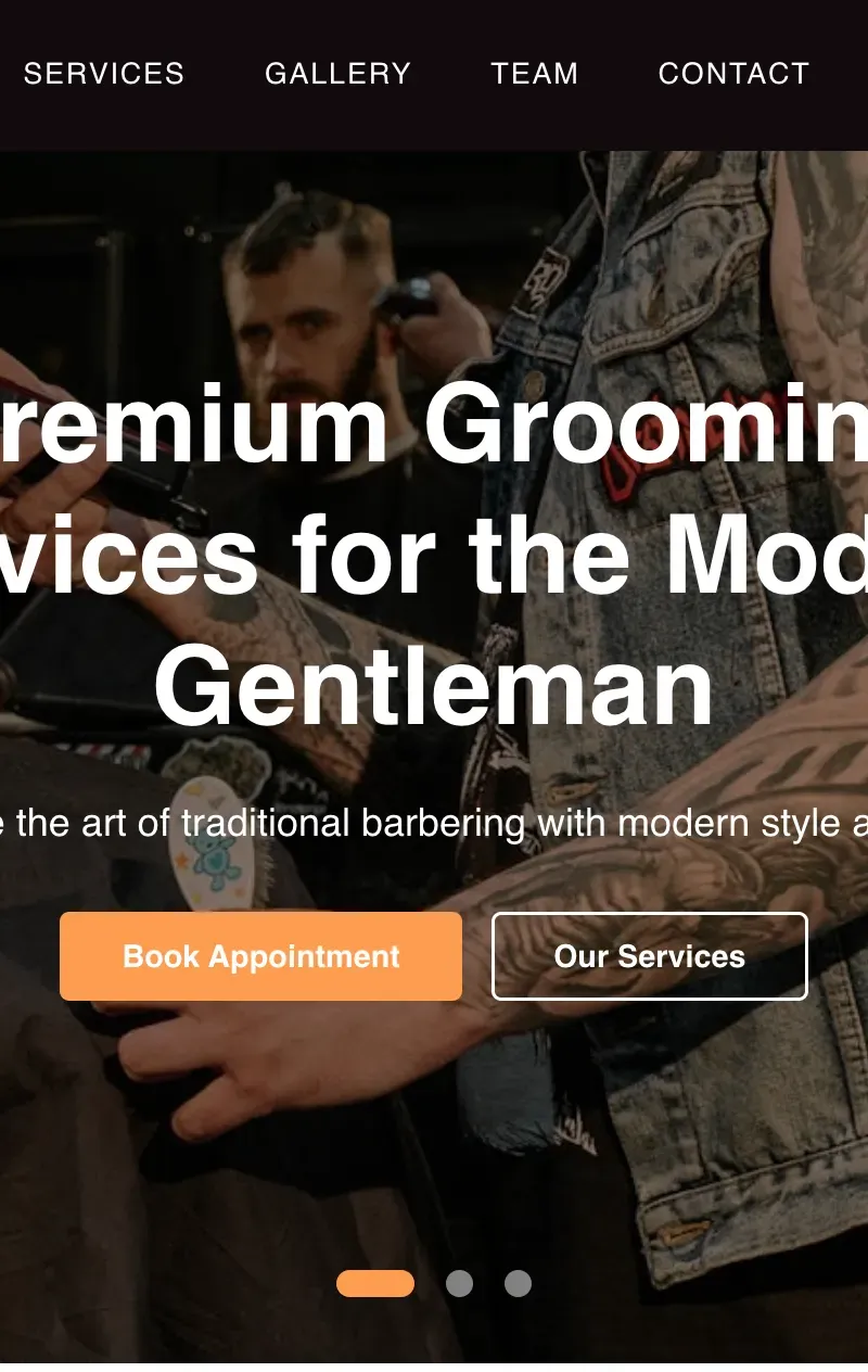 Barber Salon Website Demo